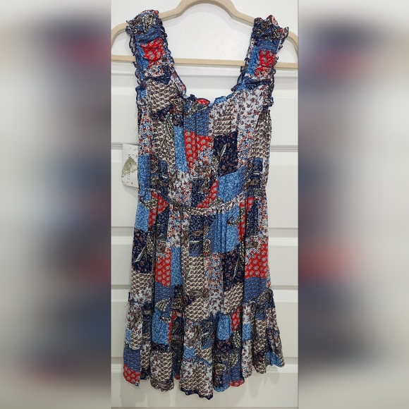 NWT Patchwork Midi Dress - Multicolor - Picture 2 of 9